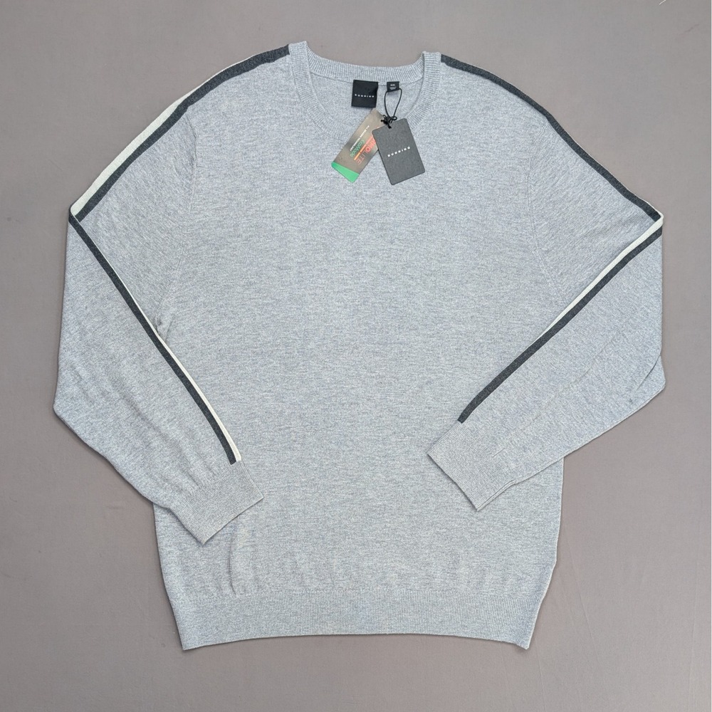 NWT Dunning Golf Sweater Mens XXL Gray Merino Wool Blend Crewneck